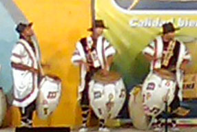 people from a comparsa group playing candombe, Montevideo, Uruguay - Uruguayuruguay.com