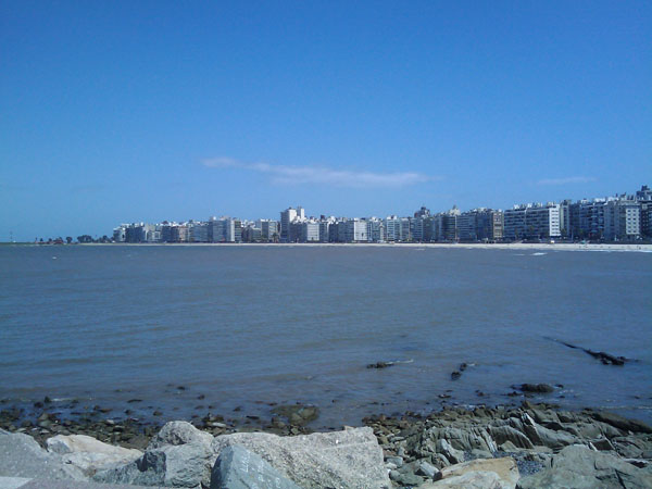 coastline and beach of Pocitos, Montevideo, Uruguay - Uruguayuruguay.com